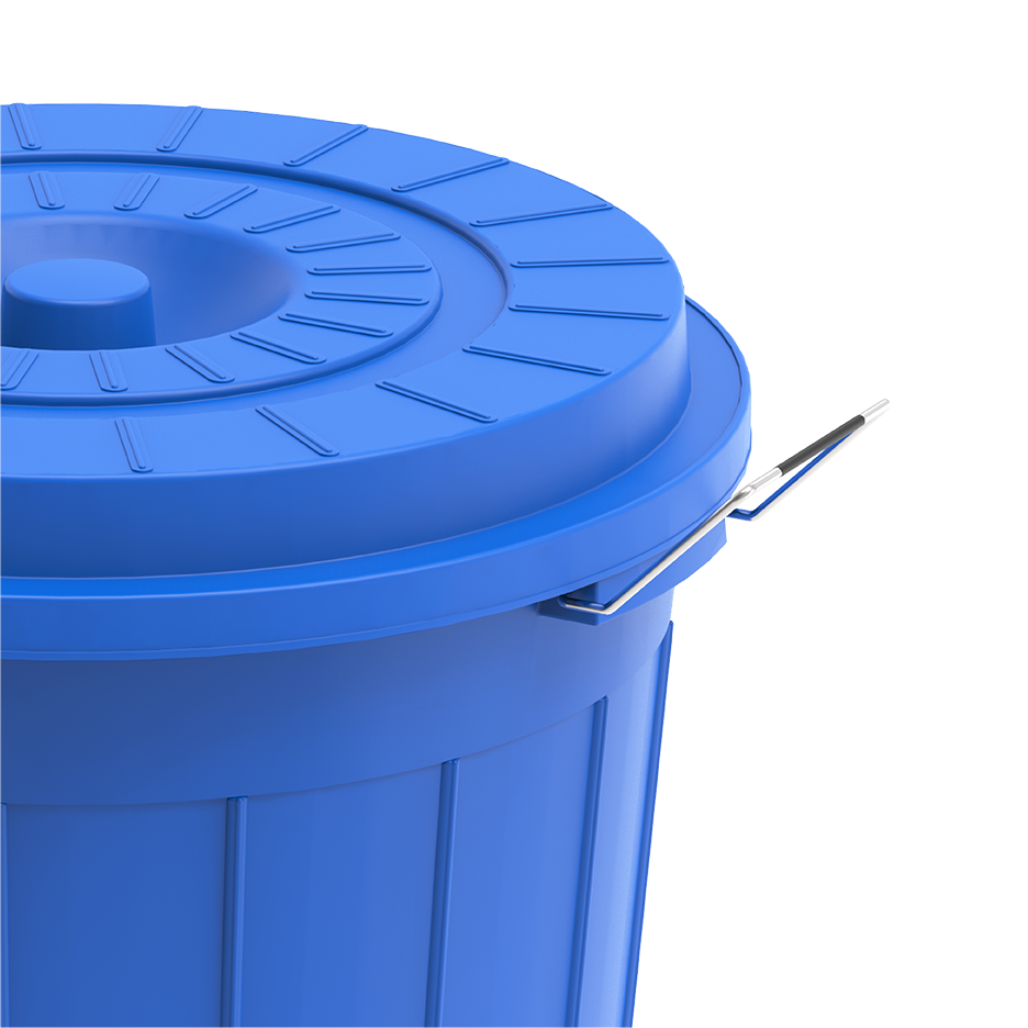 45L Round Plastic Drums with Lid - Cosmoplast Qatar