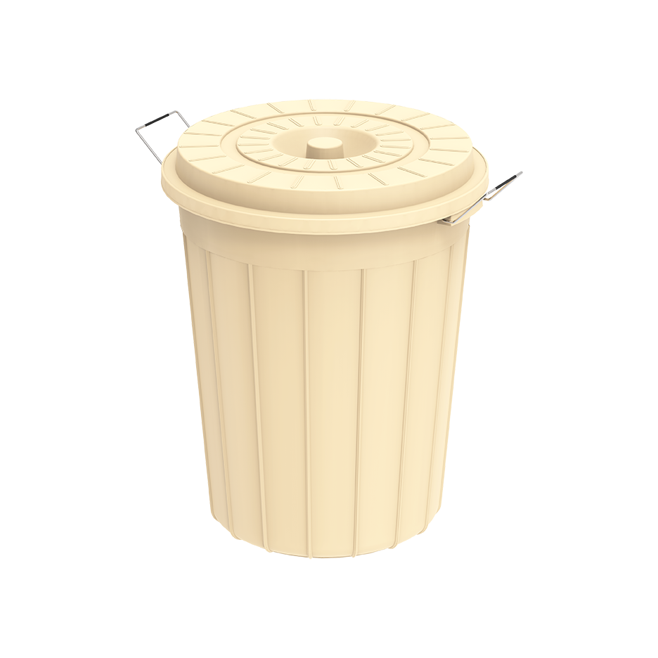 45L Round Plastic Drums with Lid - Cosmoplast Qatar