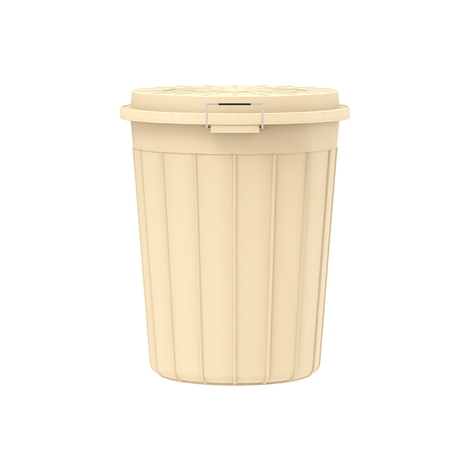 45L Round Plastic Drums with Lid - Cosmoplast Qatar