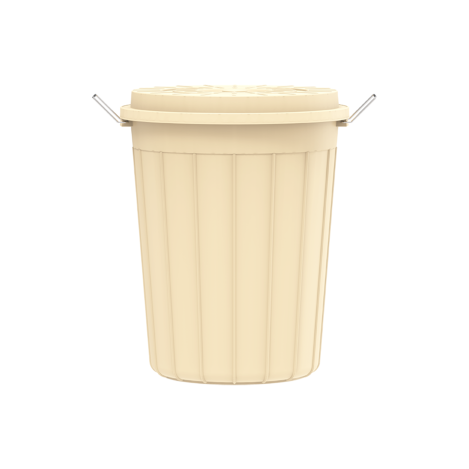 45L Round Plastic Drums with Lid - Cosmoplast Qatar