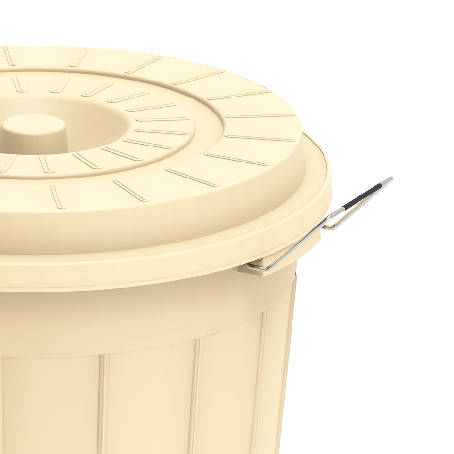 45L Round Plastic Drums with Lid - Cosmoplast Qatar