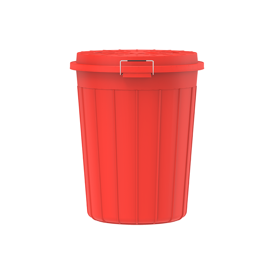 45L Round Plastic Drums with Lid - Cosmoplast Qatar