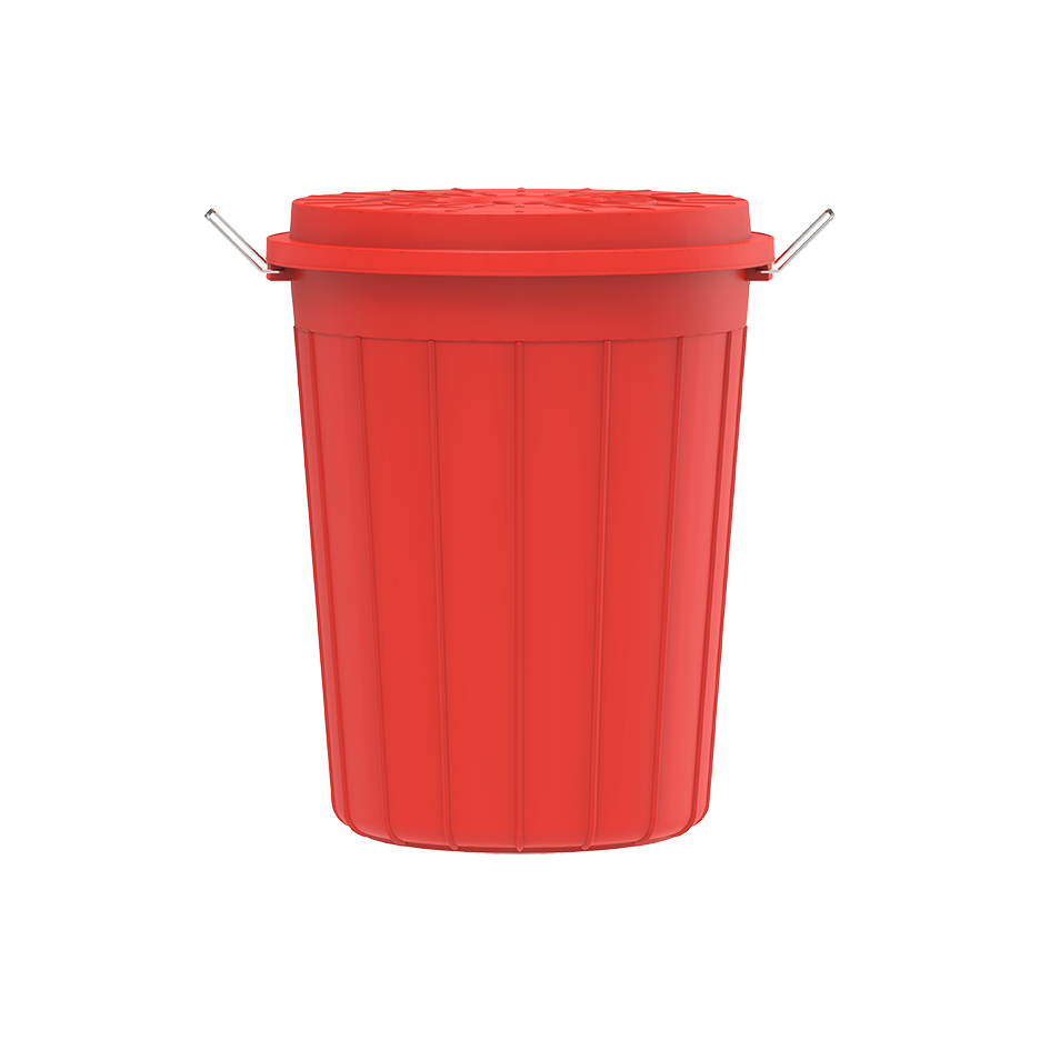 45L Round Plastic Drums with Lid - Cosmoplast Qatar