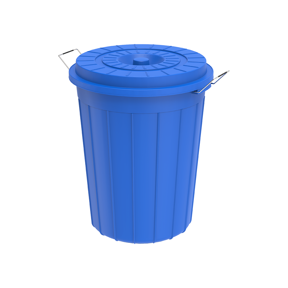80L Round Plastic Drum with Lid - Cosmoplast Qatar