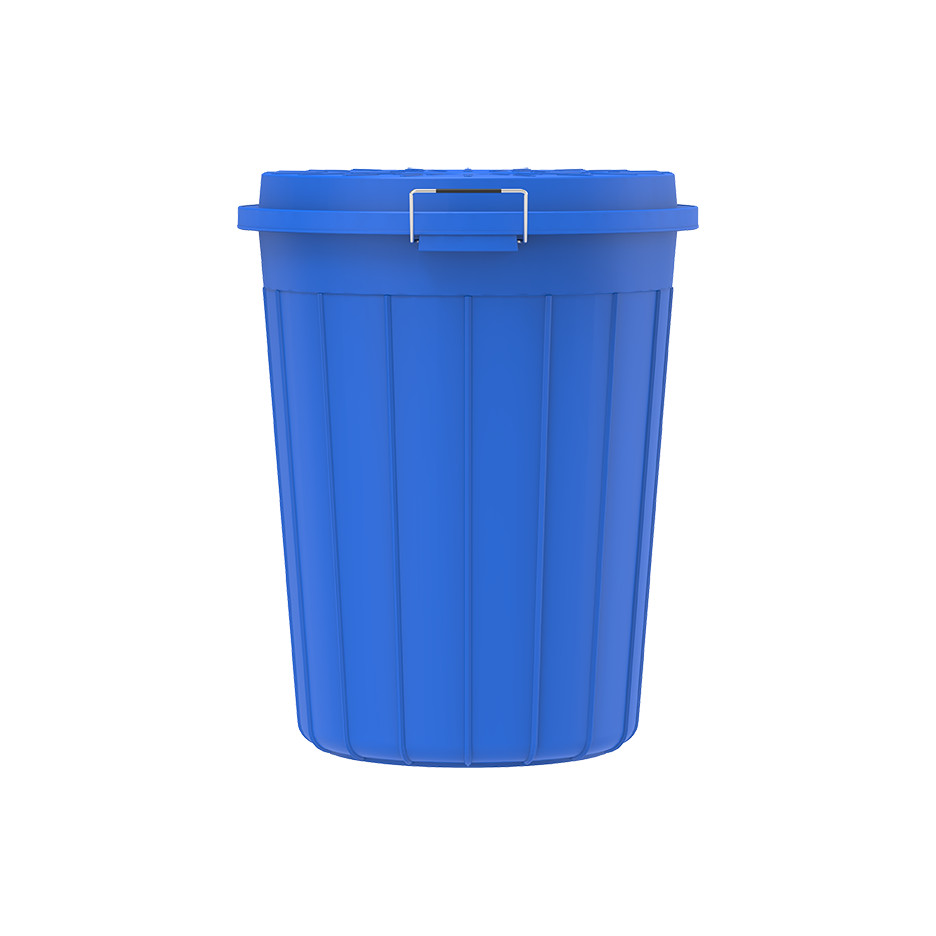 80L Round Plastic Drum with Lid - Cosmoplast Qatar