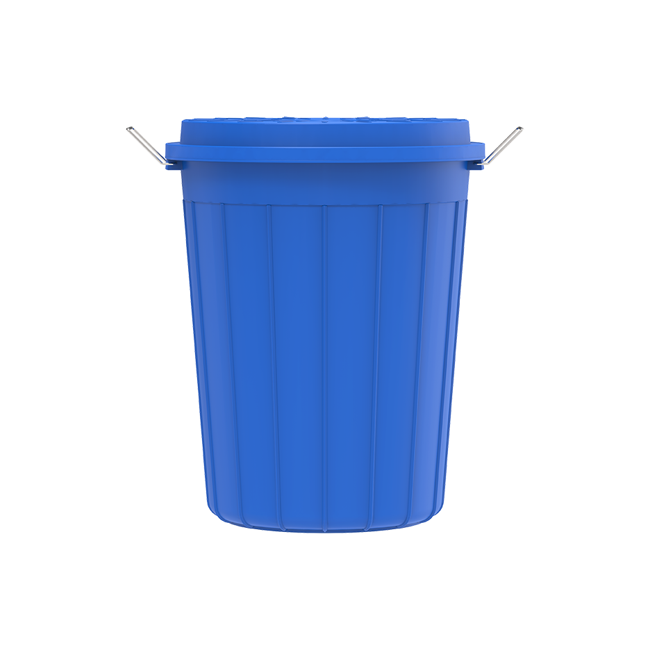 80L Round Plastic Drum with Lid - Cosmoplast Qatar