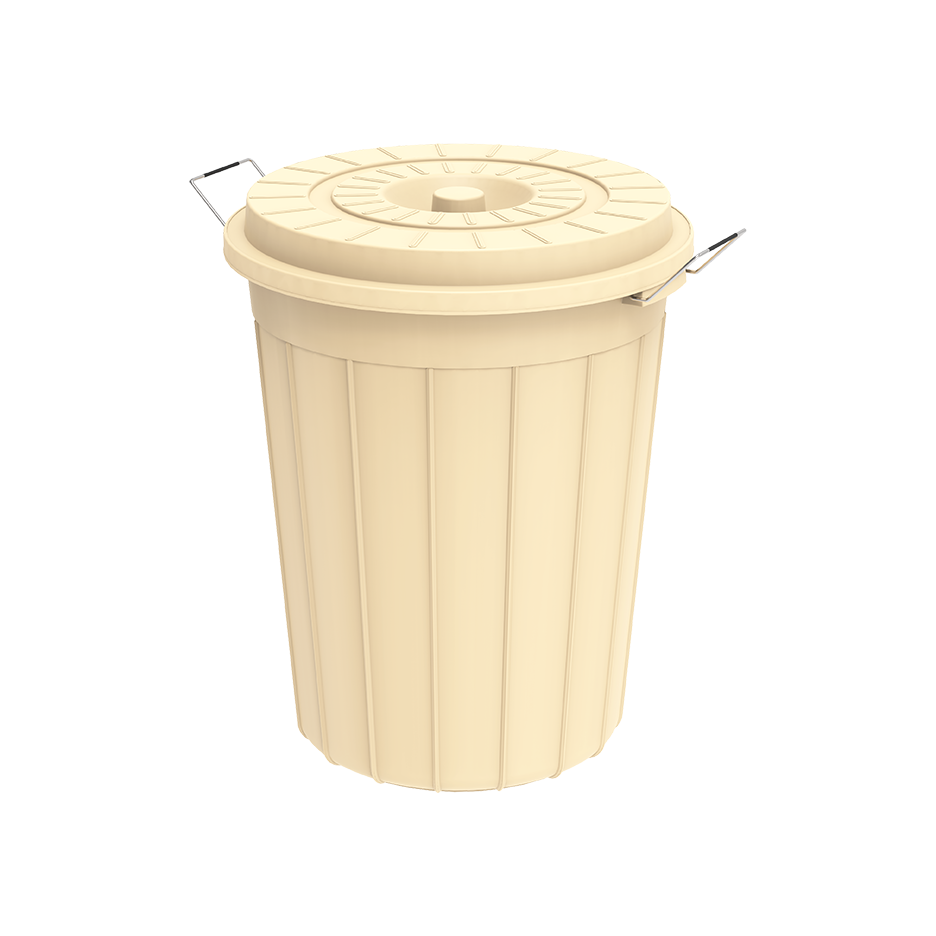 80L Round Plastic Drum with Lid - Cosmoplast Qatar
