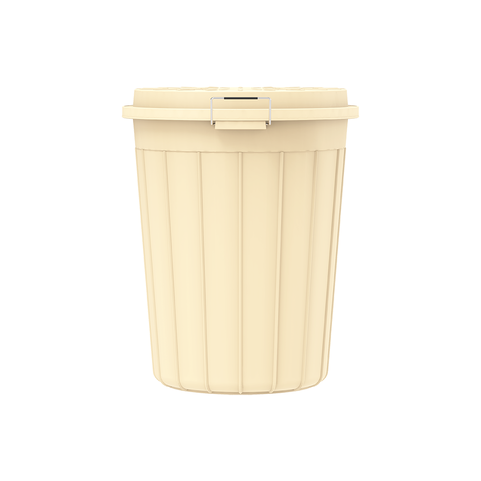 80L Round Plastic Drum with Lid - Cosmoplast Qatar