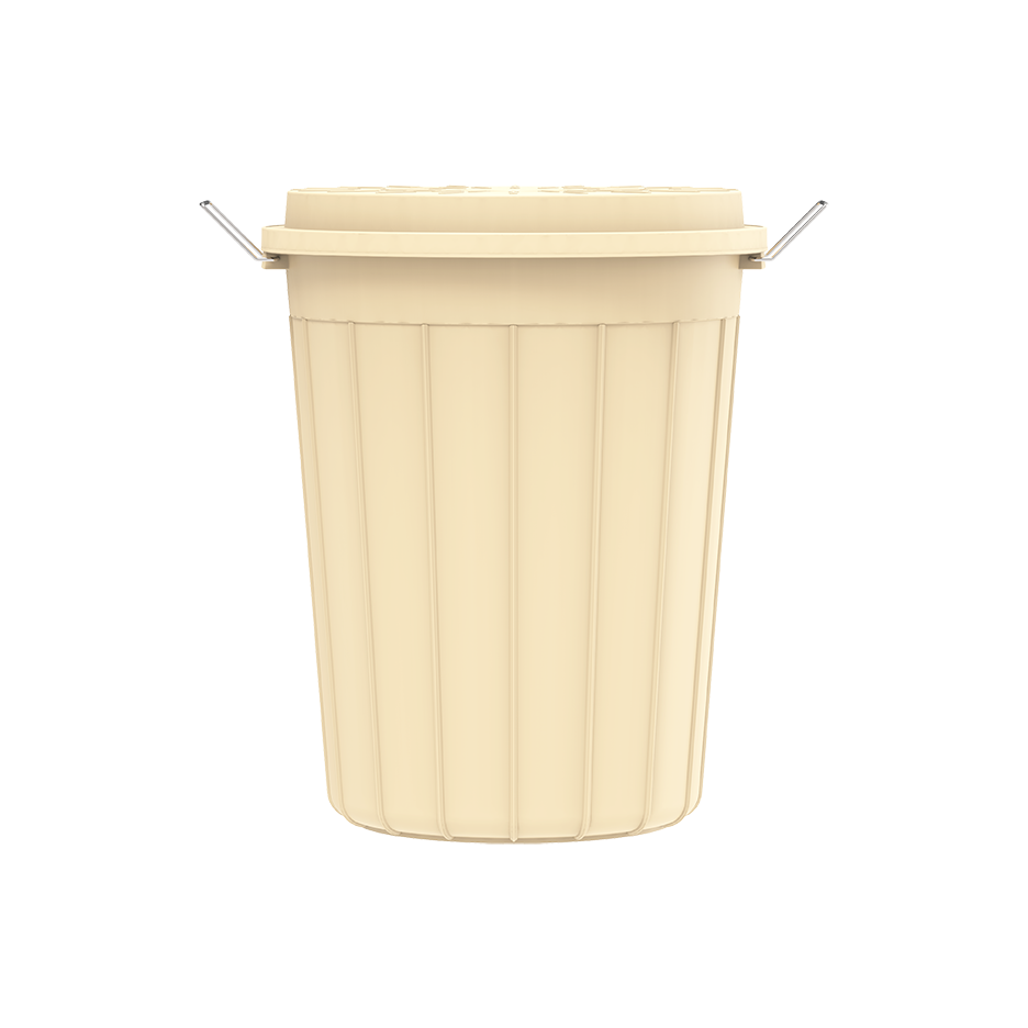 80L Round Plastic Drum with Lid - Cosmoplast Qatar