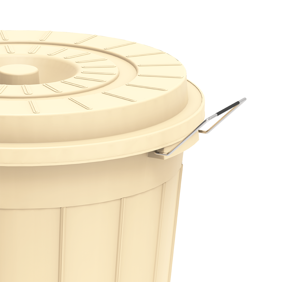 80L Round Plastic Drum with Lid - Cosmoplast Qatar