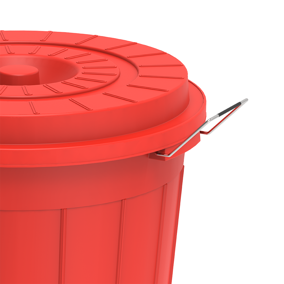 80L Round Plastic Drum with Lid - Cosmoplast Qatar