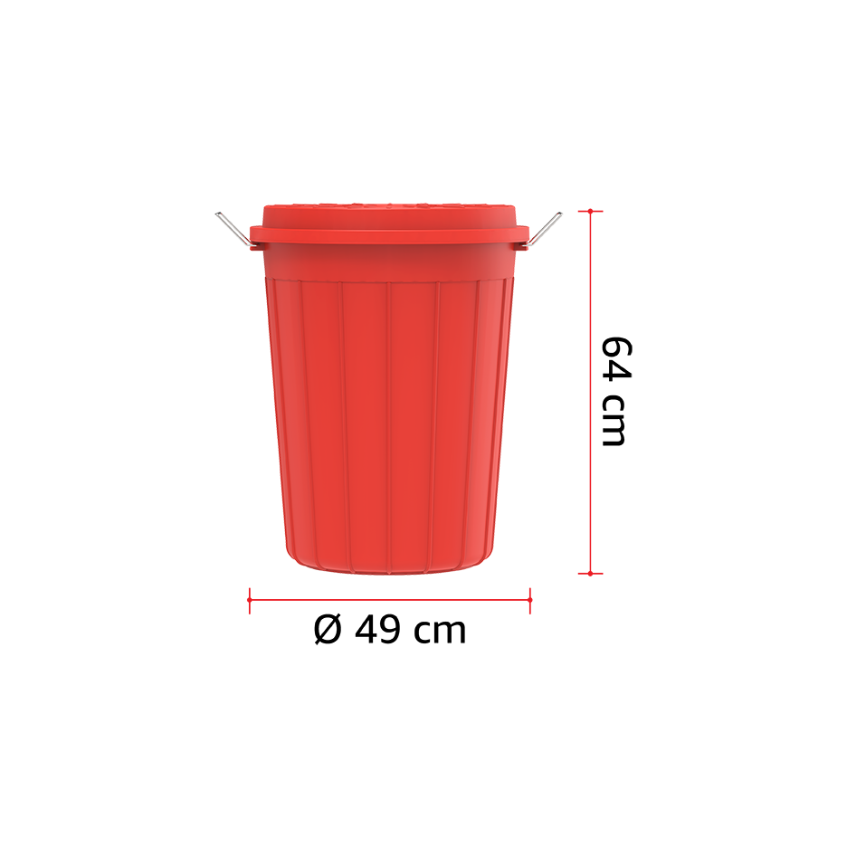80L Round Plastic Drum with Lid - Cosmoplast Qatar