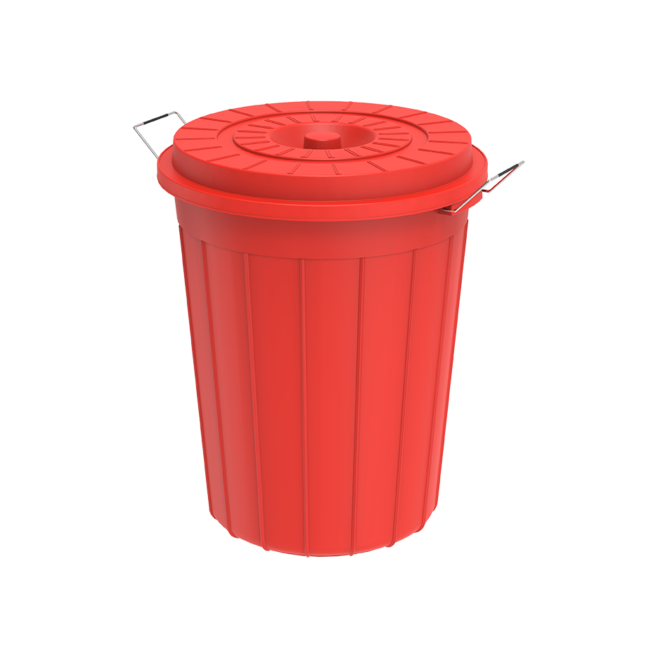 80L Round Plastic Drum with Lid - Cosmoplast Qatar