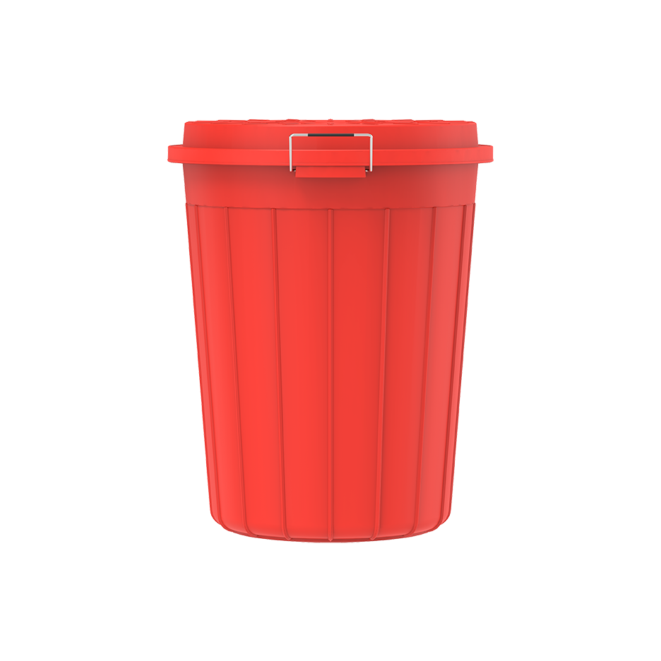 80L Round Plastic Drum with Lid - Cosmoplast Qatar