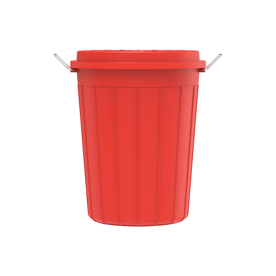 80L Round Plastic Drum with Lid - Cosmoplast Qatar