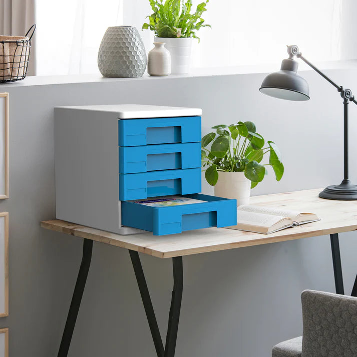 4 Tiers File Cabinet A4 Drawers - Cosmoplast Qatar