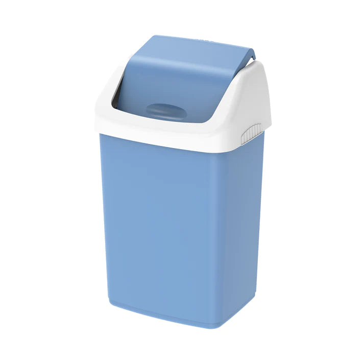 46L Flip-top Waste Bin with Swing Lid - Cosmoplast Qatar
