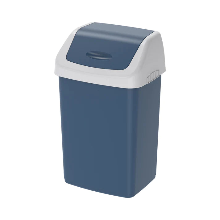 46L Flip-top Waste Bin with Swing Lid - Cosmoplast Qatar