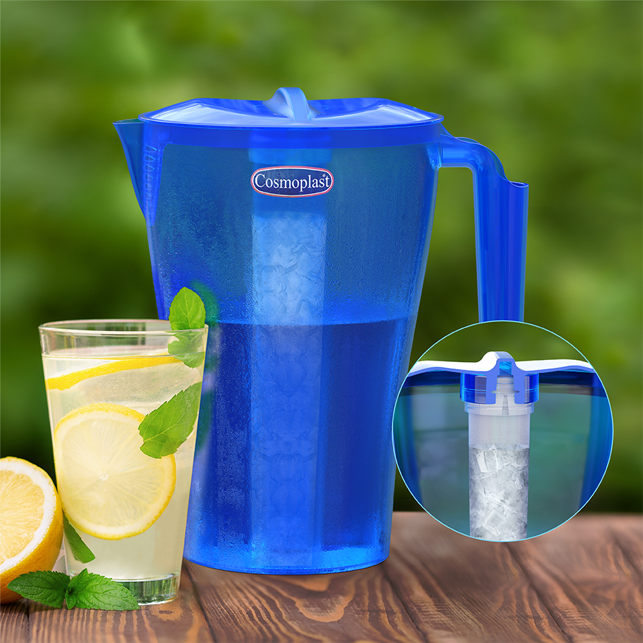 2.5L Water Jug with Ice Holder - Cosmoplast Qatar