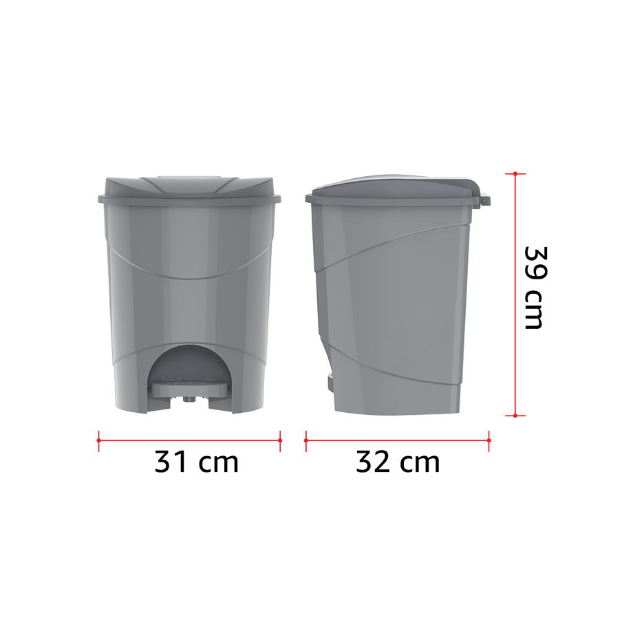 15L Pedal Waste Bin - Cosmoplast Qatar