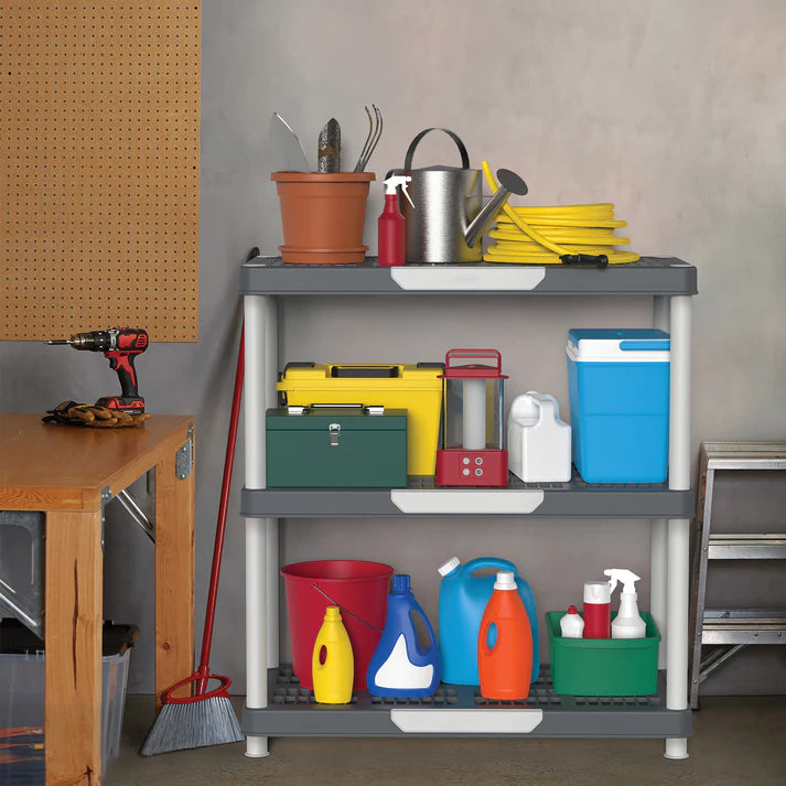 3 Tiers Shelving Storage Rack - Cosmoplast Qatar