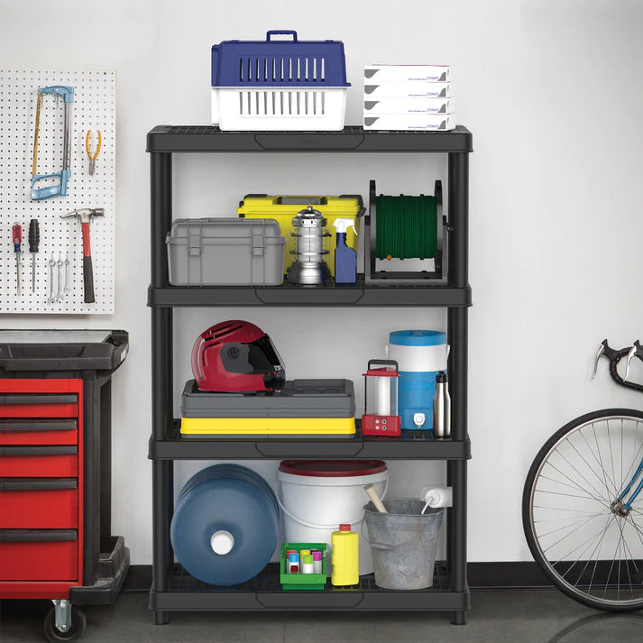 4 Tiers Shelving Storage Rack - Cosmoplast Qatar