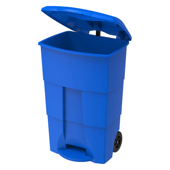 125L Step-on Waste Bin with Pedal & Wheels - Cosmoplast Qatar