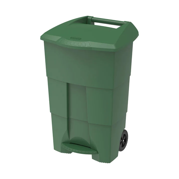 125L Step-on Waste Bin with Pedal & Wheels - Cosmoplast Qatar