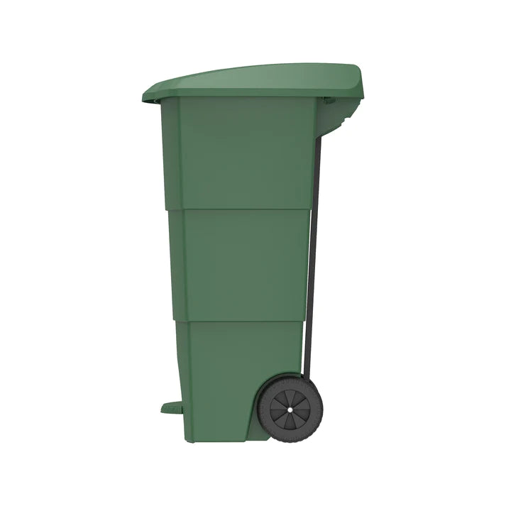 125L Step-on Waste Bin with Pedal & Wheels - Cosmoplast Qatar