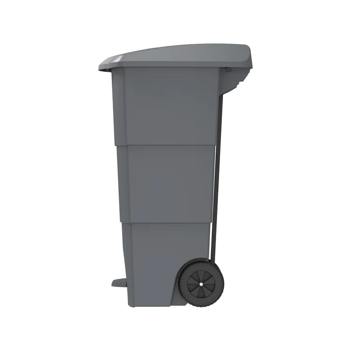 125L Step-on Waste Bin with Pedal & Wheels - Cosmoplast Qatar