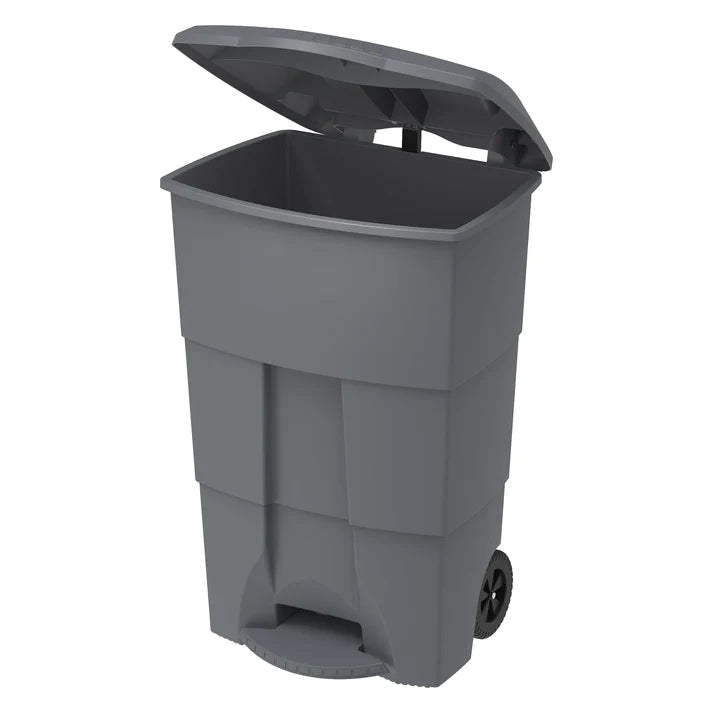 125L Step-on Waste Bin with Pedal & Wheels - Cosmoplast Qatar