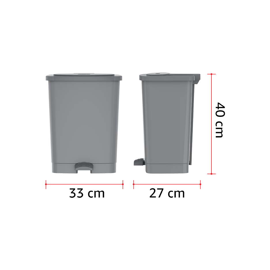 17L Step-on Waste Bin with Pedal - Cosmoplast Qatar