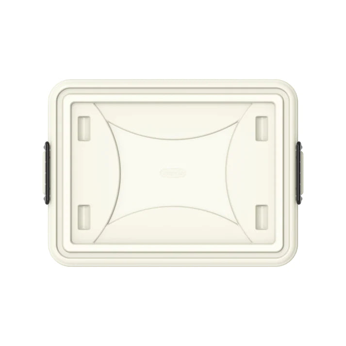 55L Clear Plastic Storage Box with Wheels & Lockable Lid - Cosmoplast Qatar