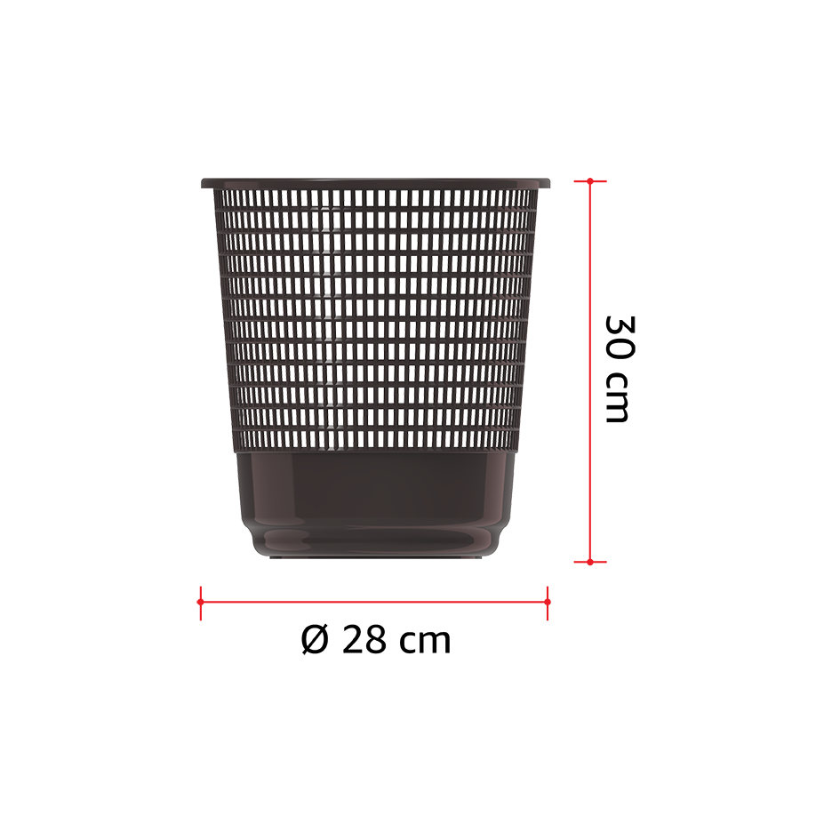 15L Round Waste Paper Basket - Cosmoplast Qatar