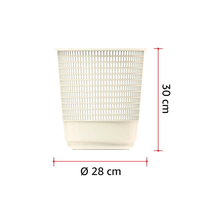 15L Round Waste Paper Basket - Cosmoplast Qatar