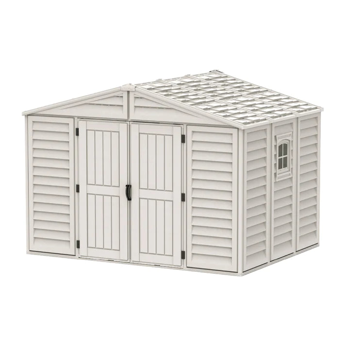 WoodBridge 10.5x8ft Resin Garden Storage Shed - Cosmoplast Qatar