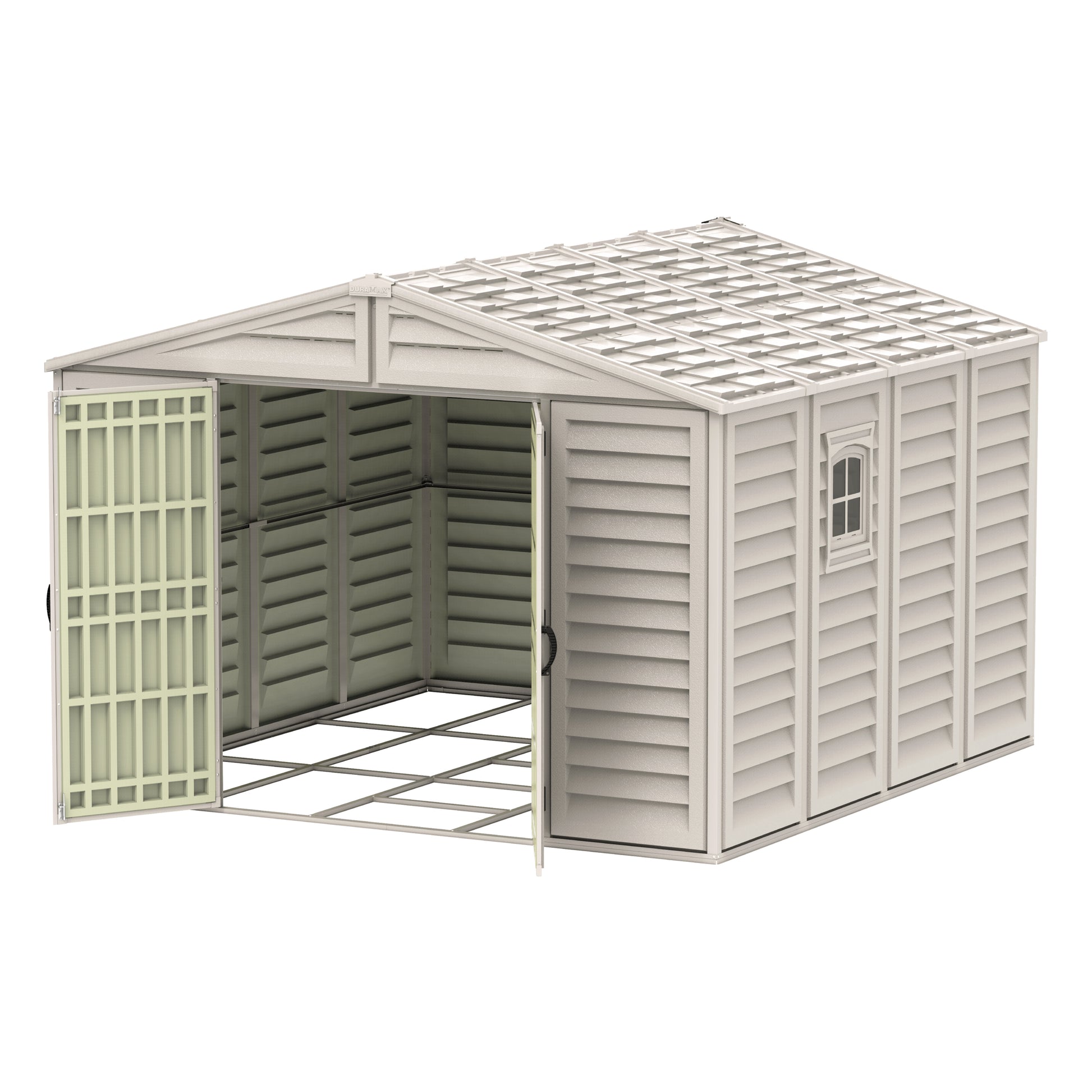 WoodBridge 10.5x10.5ft Resin Garden Storage Shed - Cosmoplast Qatar