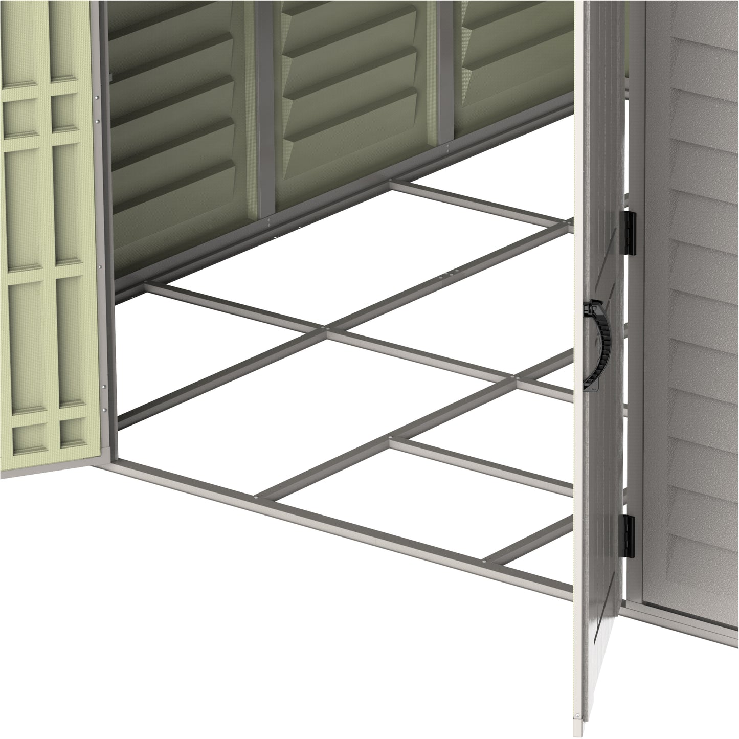 WoodBridge 10.5x10.5ft Resin Garden Storage Shed - Cosmoplast Qatar