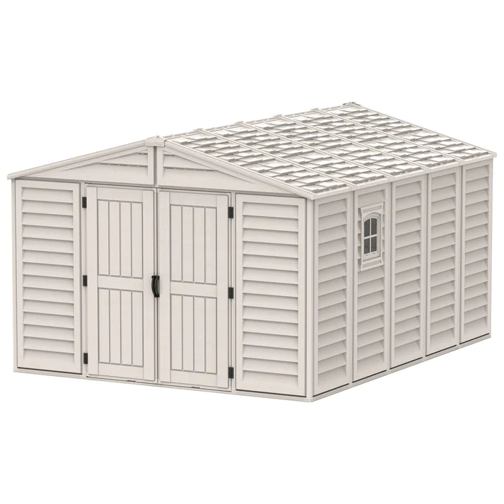 WoodBridge 10.5x13ft Resin Garden Storage Shed - Cosmoplast Qatar