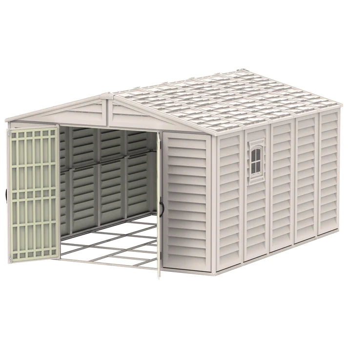 WoodBridge 10.5x13ft Resin Garden Storage Shed - Cosmoplast Qatar