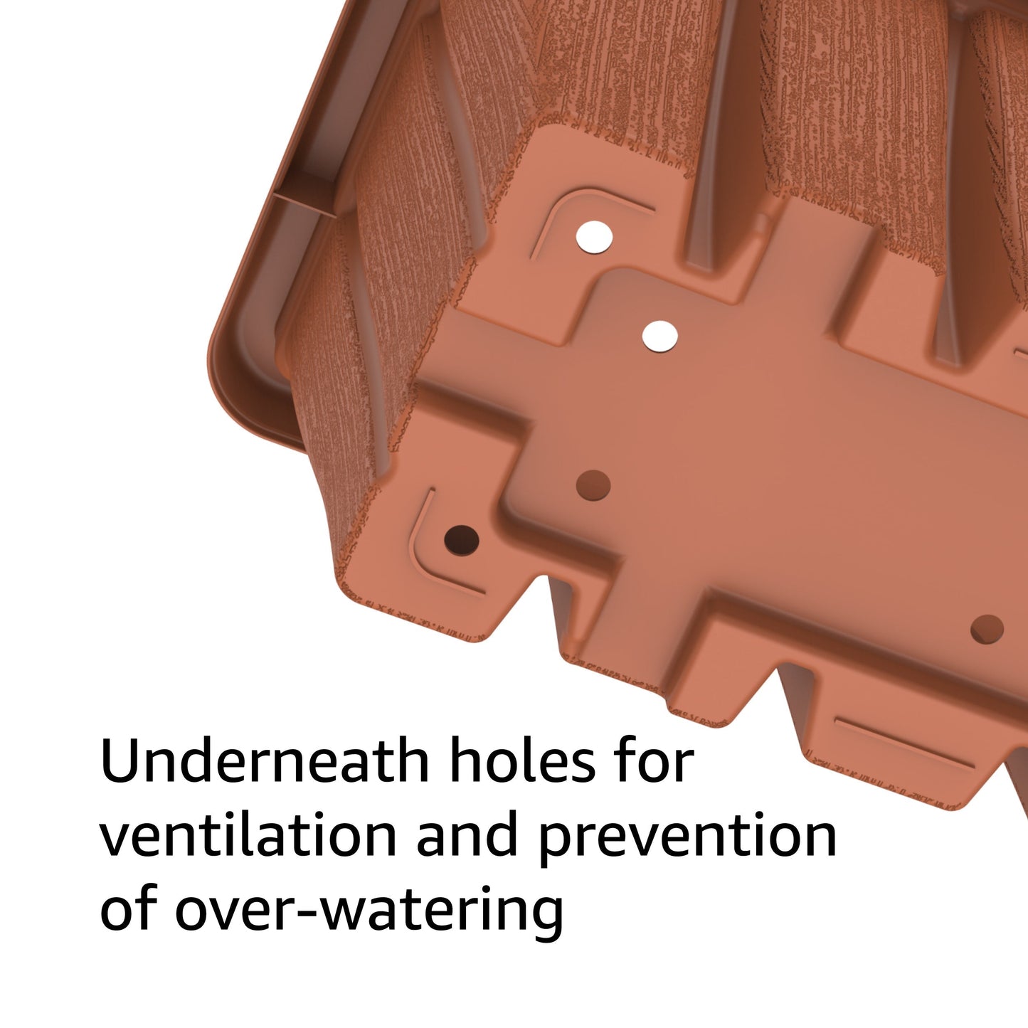 36" Cedargrain Rectangular Planter with Tray - Cosmoplast Qatar