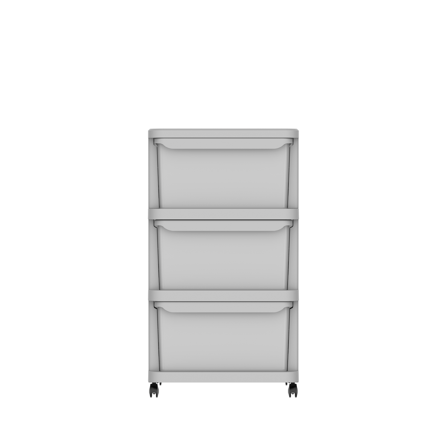 Ceramic 3 Tiers Multipurpose Storage Cabinet with Wheels - Cosmoplast Qatar