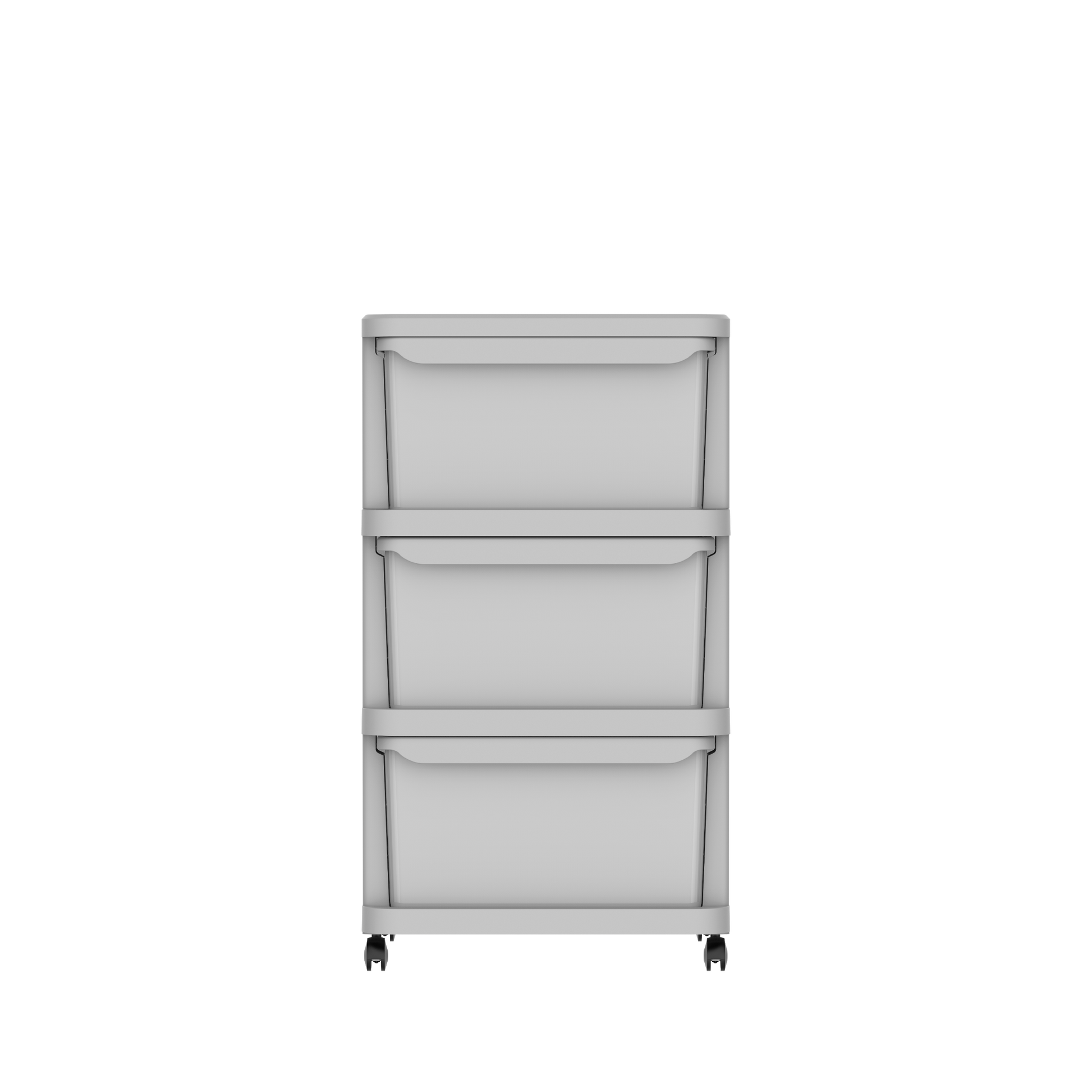 Ceramic 3 Tiers Multipurpose Storage Cabinet with Wheels - Cosmoplast Qatar