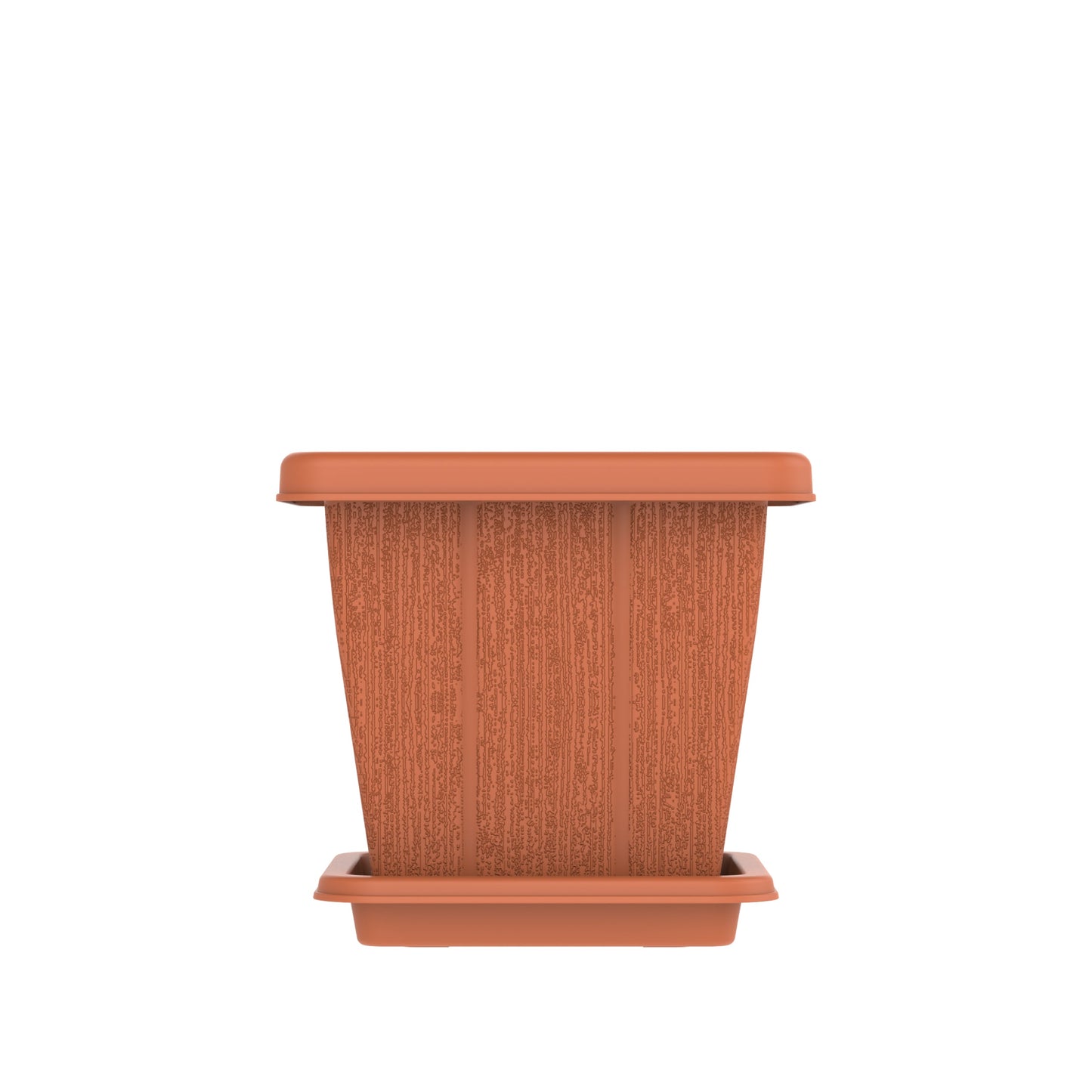 10L Cedargrain Square Planter with Tray - Cosmoplast Qatar