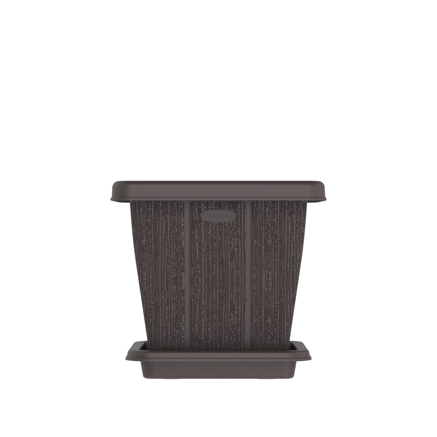 10L Cedargrain Square Planter with Tray - Cosmoplast Qatar