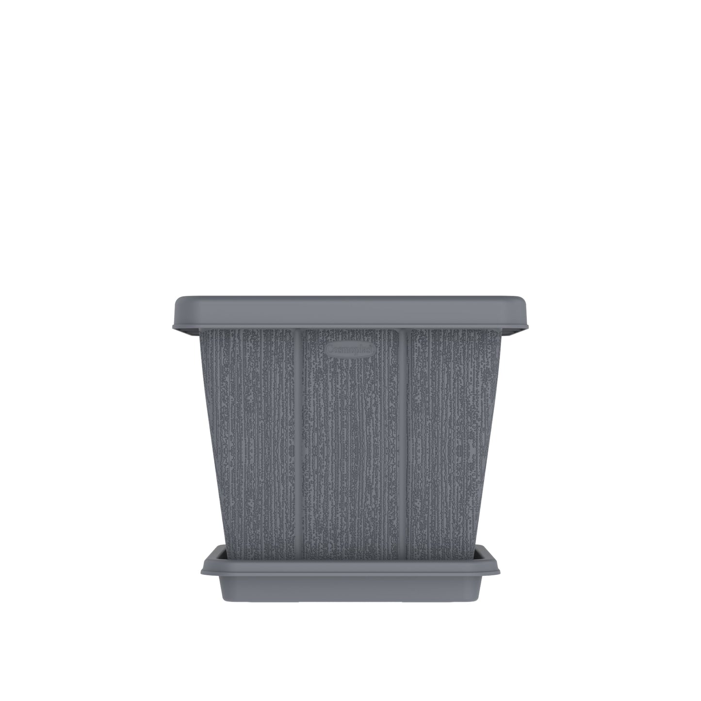 10L Cedargrain Square Planter with Tray - Cosmoplast Qatar