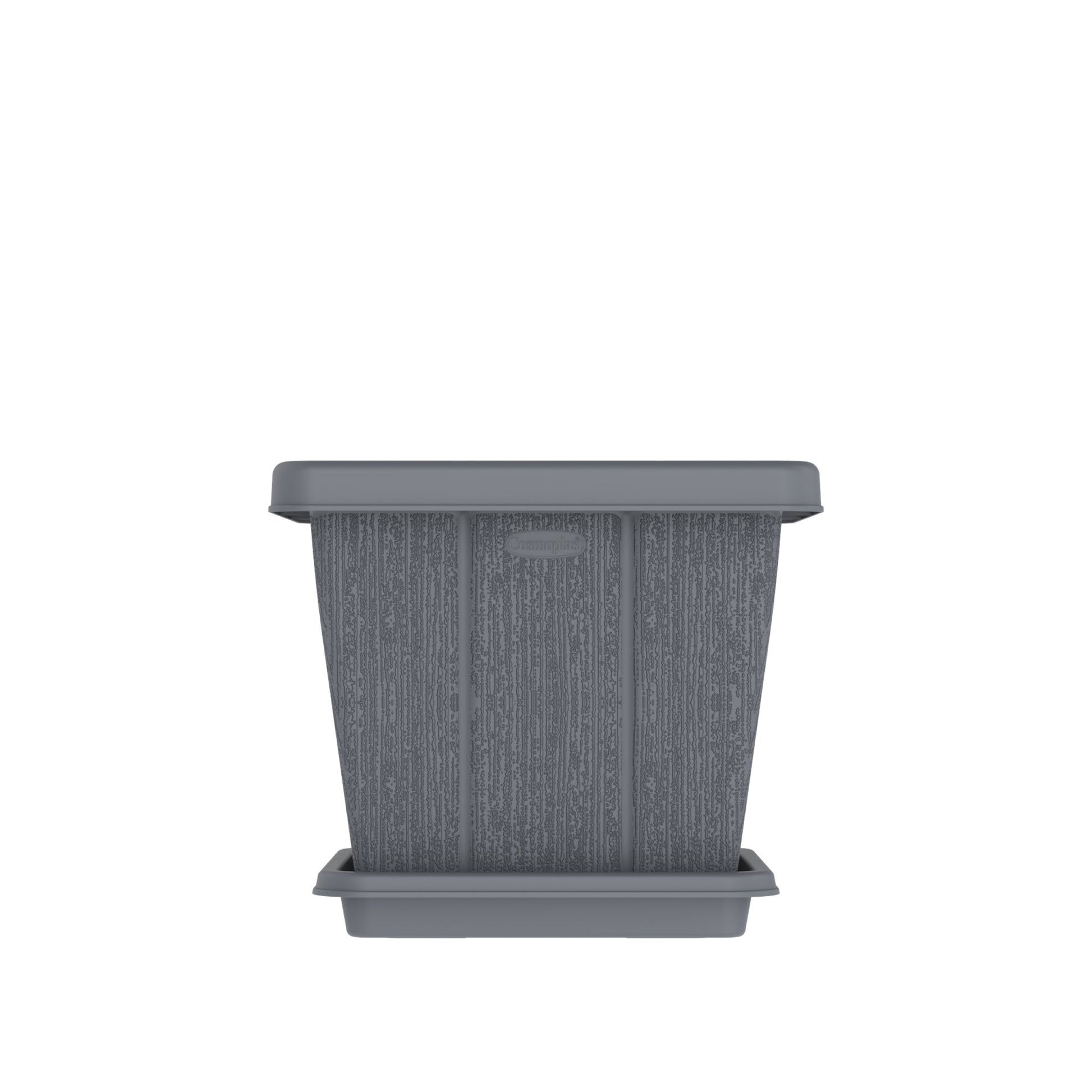 10L Cedargrain Square Planter with Tray - Cosmoplast Qatar