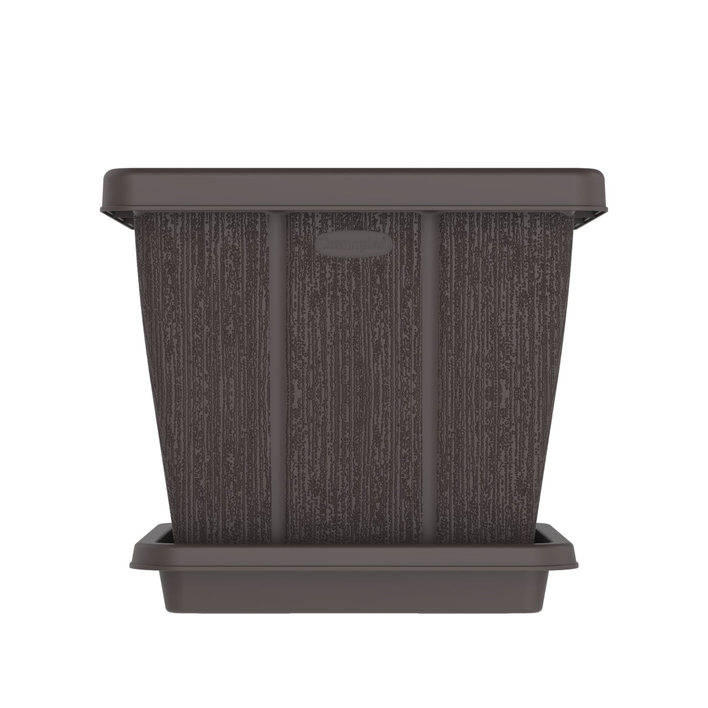 30L Cedargrain Square Planter with Tray - Cosmoplast Qatar