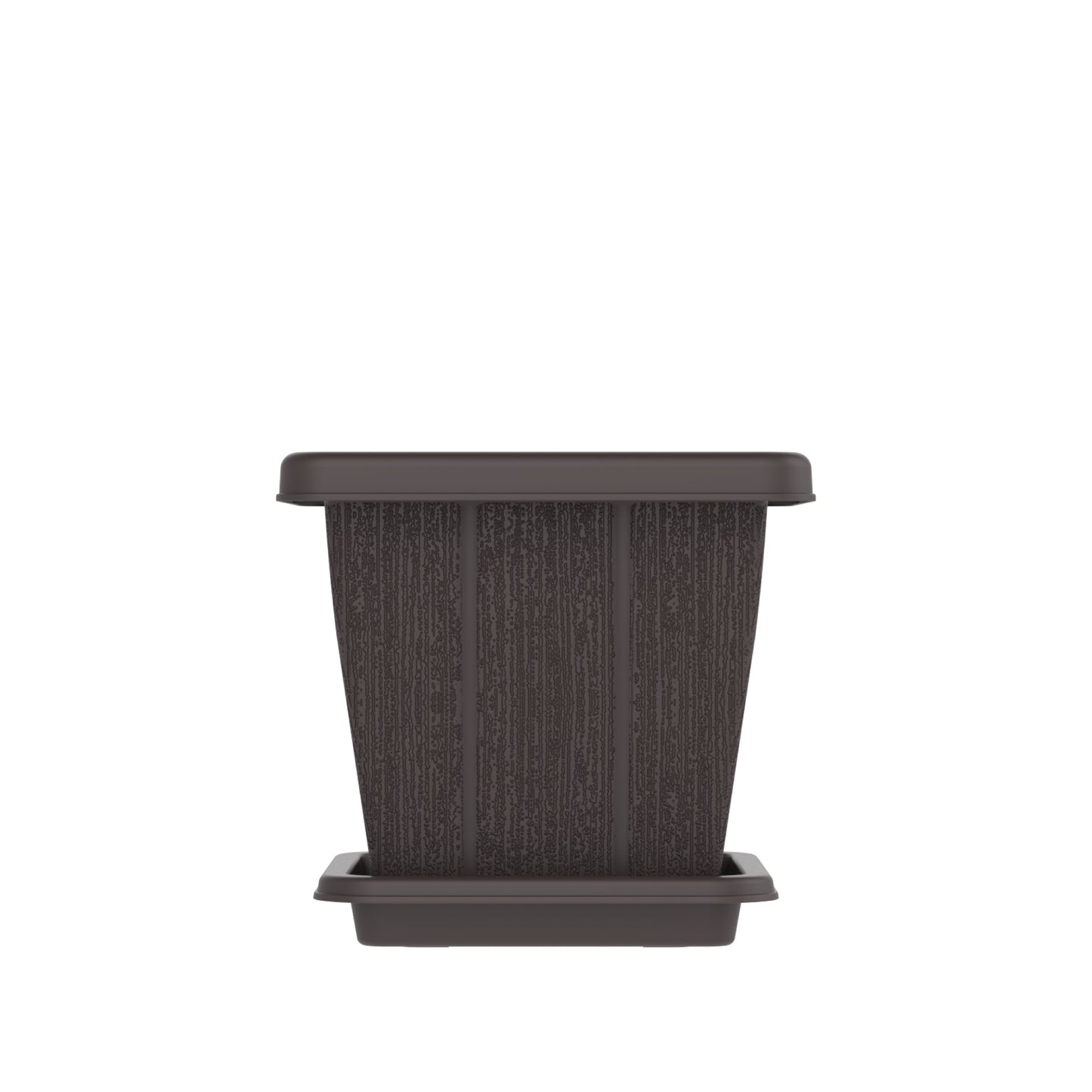 10L Cedargrain Square Planter with Tray - Cosmoplast Qatar