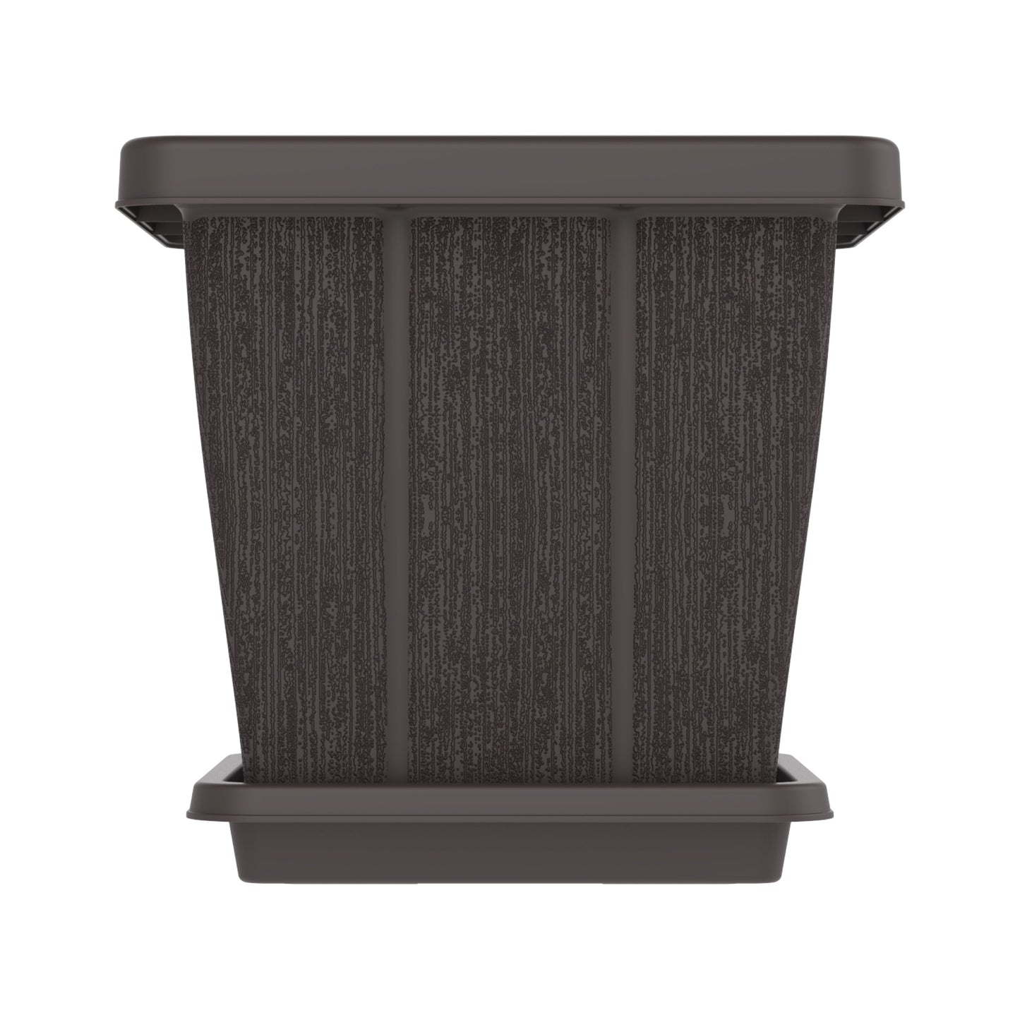 45L Cedargrain Square Planter with Tray - Cosmoplast Qatar